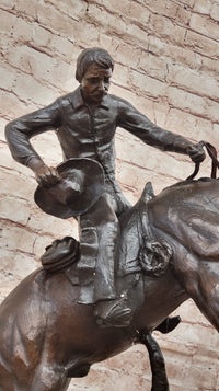 Bronco Twister C.M. Russell Western Bronze Sculpture 23" x 24"