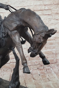 Bronco Twister C.M. Russell Western Bronze Sculpture 23" x 24"