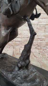 Bronco Twister C.M. Russell Western Bronze Sculpture 23" x 24"