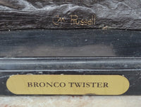 Bronco Twister C.M. Russell Western Bronze Sculpture 23" x 24"