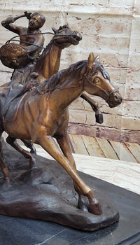 Old Dragoons by Frederic Remington Bronze 16" x 34" Sculpture