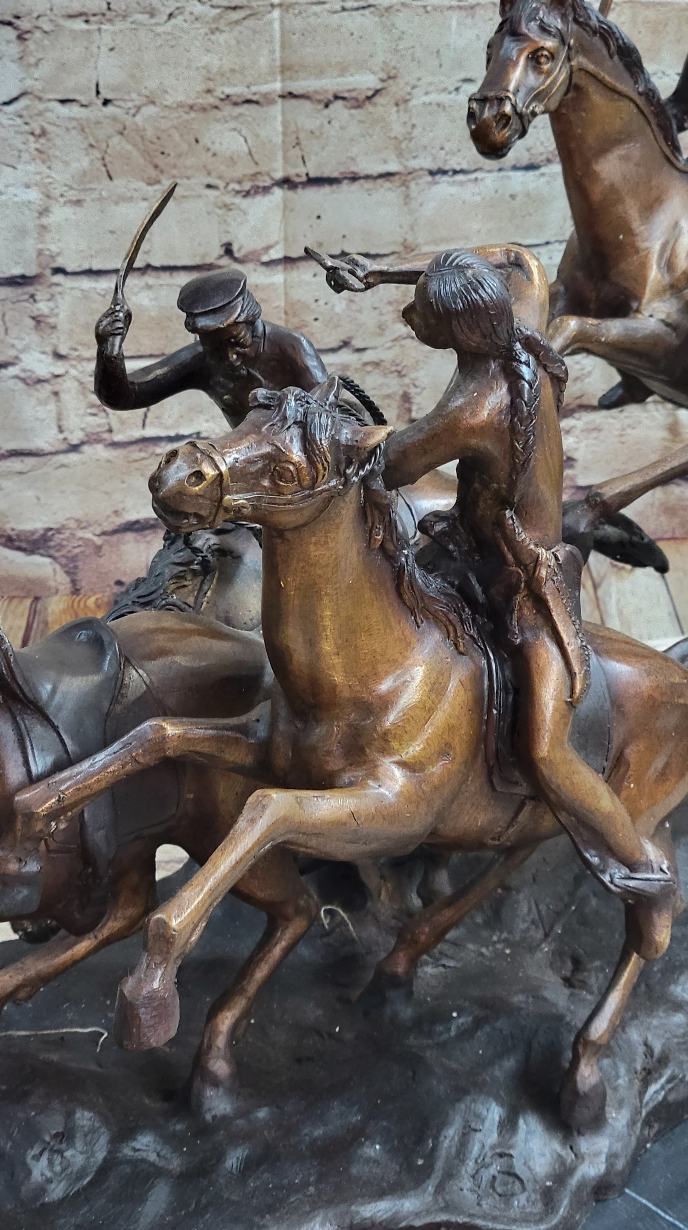 Old Dragoons by Frederic Remington Bronze 16" x 34" Sculpture