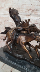 Carl Kauba Bronze War Party Native American Sculpture