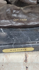 Carl Kauba Bronze War Party Native American Sculpture