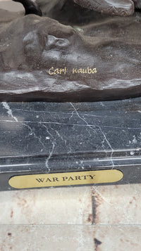 Carl Kauba Bronze War Party Native American Sculpture