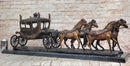 Stagecoach Horse Carriage Bronze Sculpture - Limited Edition