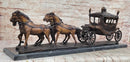 Stagecoach Horse Carriage Bronze Sculpture - Limited Edition