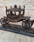Stagecoach Horse Carriage Bronze Sculpture - Limited Edition