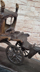 Stagecoach Horse Carriage Bronze Sculpture - Limited Edition