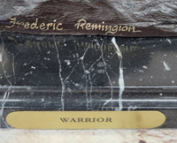 Frederic Remington WARRIOR Bronze Sculpture Statue Native American Headdress 20" x 25"