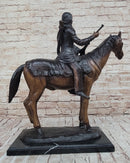 Frederic Remington PEACE Native American Indian Bronze Sculpture