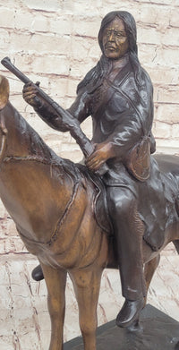 Frederic Remington PEACE Native American Indian Bronze Sculpture
