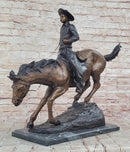 Frederic Remington ARIZONA COWBOY Bronze Sculpture Statue Western Americana 22" x 26"