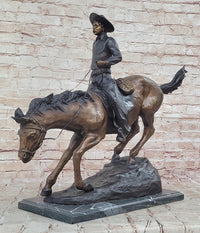 Frederic Remington ARIZONA COWBOY Bronze Sculpture Statue Western Americana 22" x 26"