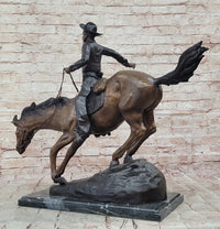 Frederic Remington ARIZONA COWBOY Bronze Sculpture Statue Western Americana 22" x 26"