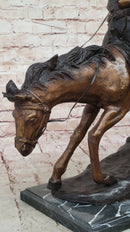 Frederic Remington ARIZONA COWBOY Bronze Sculpture Statue Western Americana 22" x 26"
