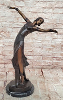 Hand Made Genuine Bronze Sculpture Art Deco Dancer by Chiparus Figurine Decor