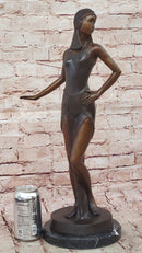Art Deco Bronze Dancer – Elegant Female Figure