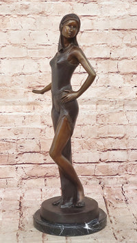 Art Deco Bronze Dancer – Elegant Female Figure