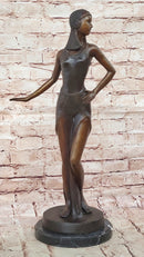 Art Deco Bronze Dancer – Elegant Female Figure