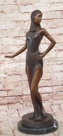 Art Deco Bronze Dancer – Elegant Female Figure