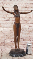 Chiparus Bronze Sculpture Egyptian Dancer with Outstretched Arms