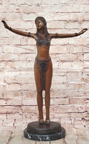 Chiparus Bronze Sculpture Egyptian Dancer with Outstretched Arms