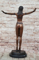 Chiparus Bronze Sculpture Egyptian Dancer with Outstretched Arms