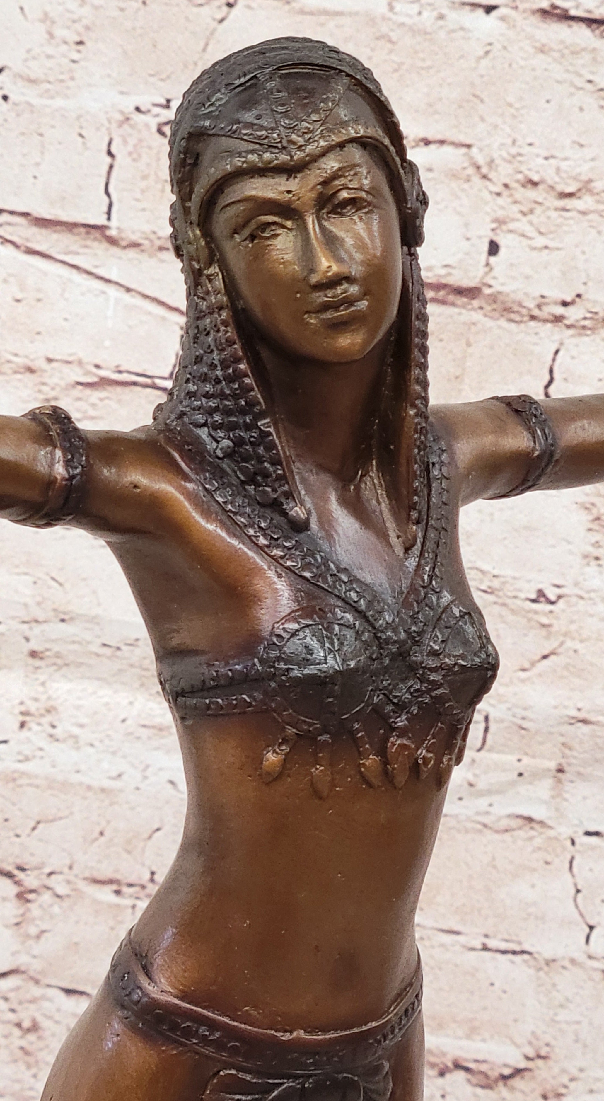 Chiparus Bronze Sculpture Egyptian Dancer with Outstretched Arms
