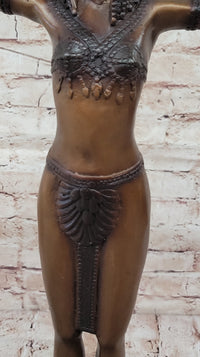 Chiparus Bronze Sculpture Egyptian Dancer with Outstretched Arms