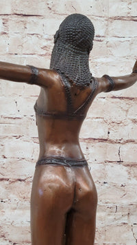 Chiparus Bronze Sculpture Egyptian Dancer with Outstretched Arms