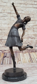 Gypsy Dancer Girl Bronze Sculpture by Chiparus on Marble Base