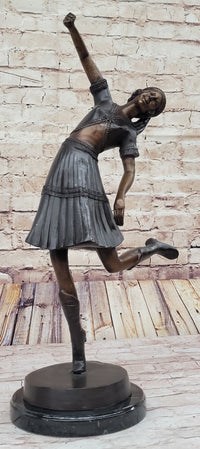 Gypsy Dancer Girl Bronze Sculpture by Chiparus on Marble Base