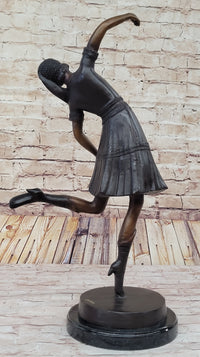 Gypsy Dancer Girl Bronze Sculpture by Chiparus on Marble Base