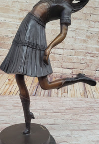 Gypsy Dancer Girl Bronze Sculpture by Chiparus on Marble Base
