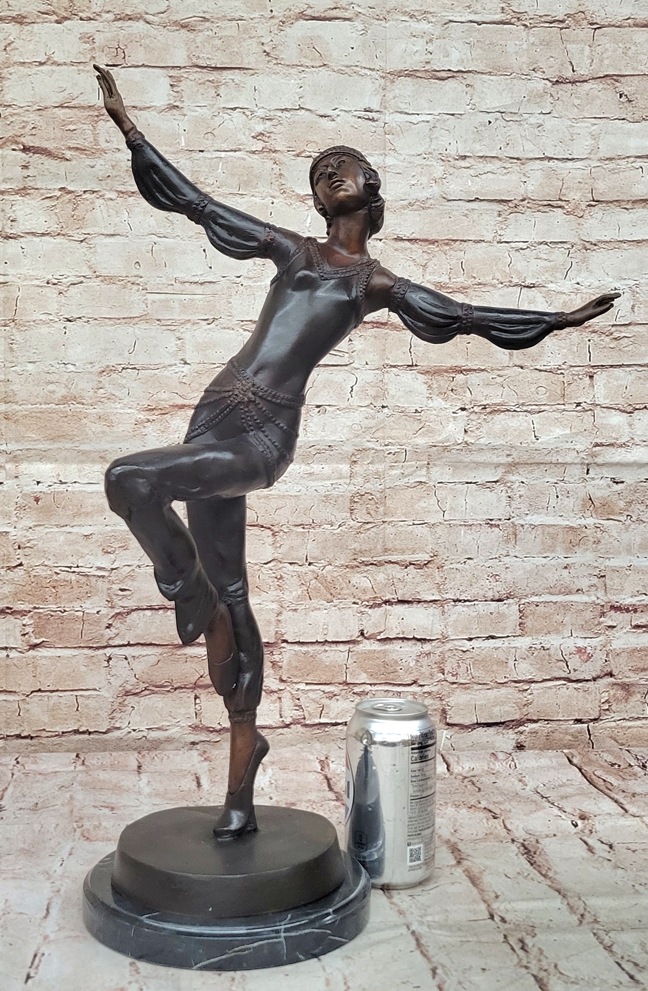 Chiparus Art Deco Dancer – Patina Bronze on Marble Base
