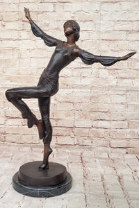 Chiparus Art Deco Dancer – Patina Bronze on Marble Base