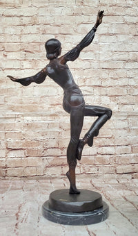 Chiparus Art Deco Dancer – Patina Bronze on Marble Base