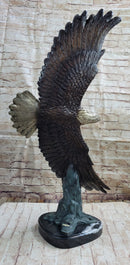 Life Size American Bald Eagle Bronze Sculpture 33" x 23"