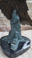 Life Size American Bald Eagle Bronze Sculpture 33" x 23"