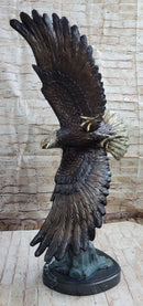 Life Size American Bald Eagle Bronze Sculpture 33" x 23"