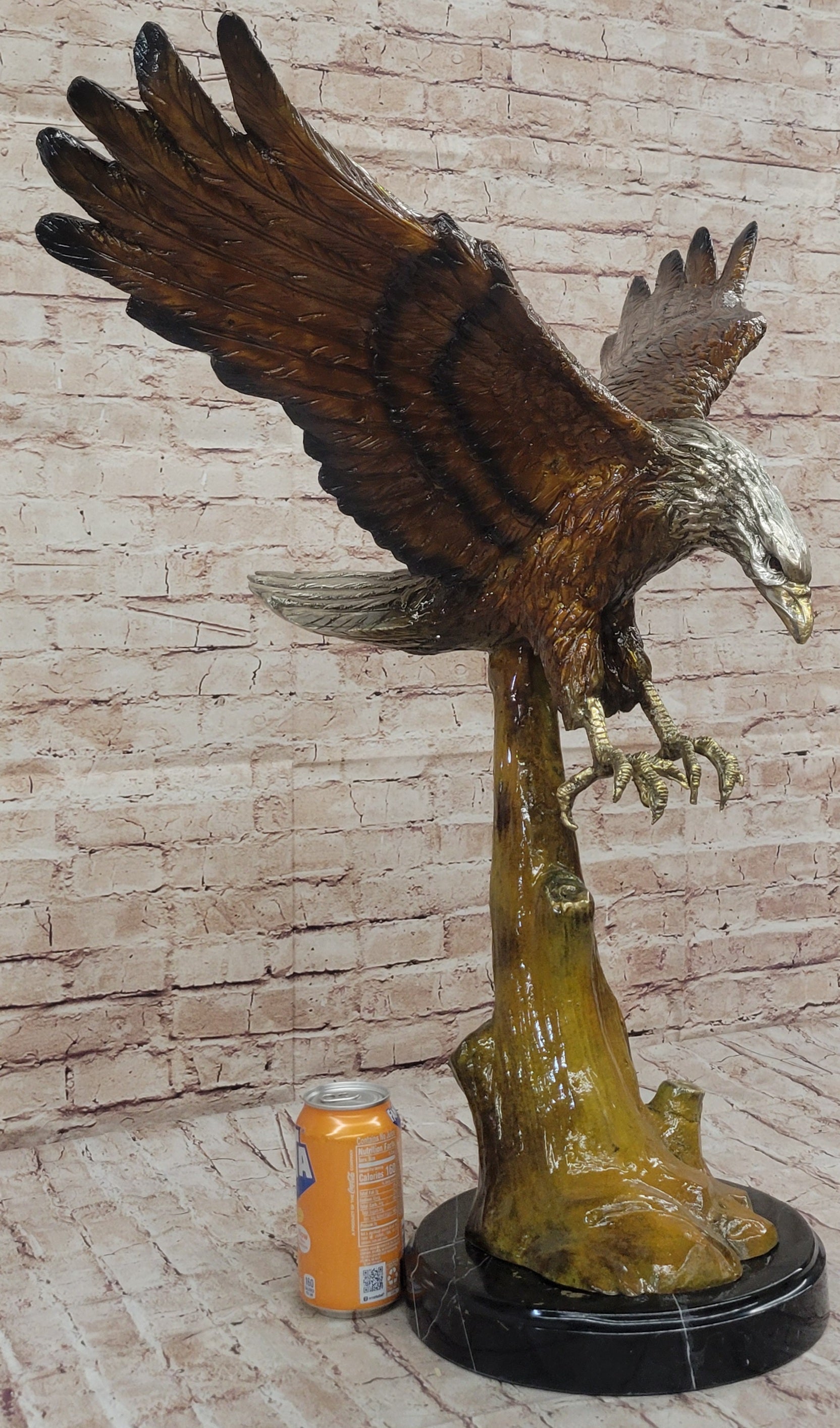 Multi Color Patina American Bald Eagle Bronze 32" x 26"