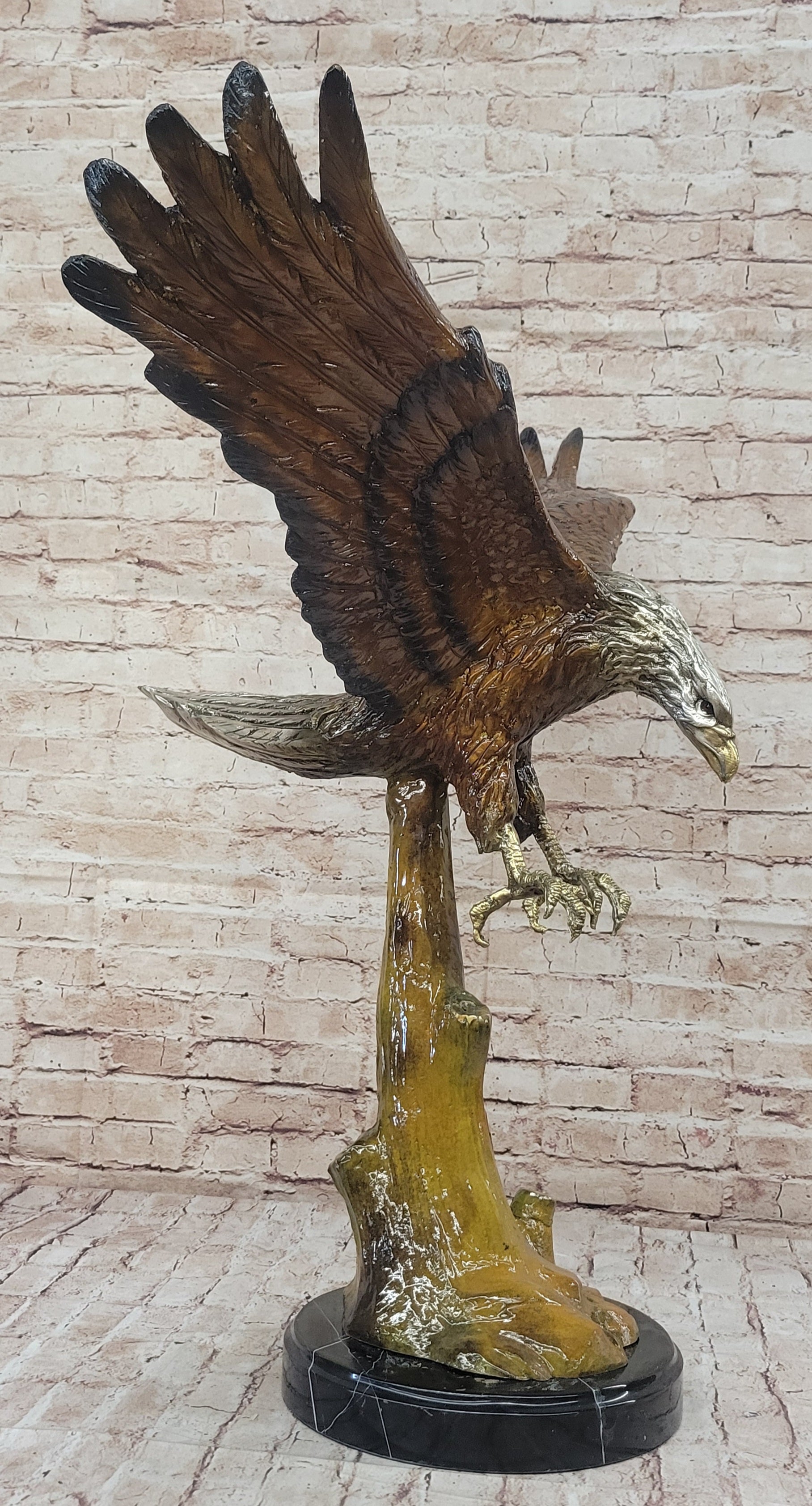 Multi Color Patina American Bald Eagle Bronze 32" x 26"