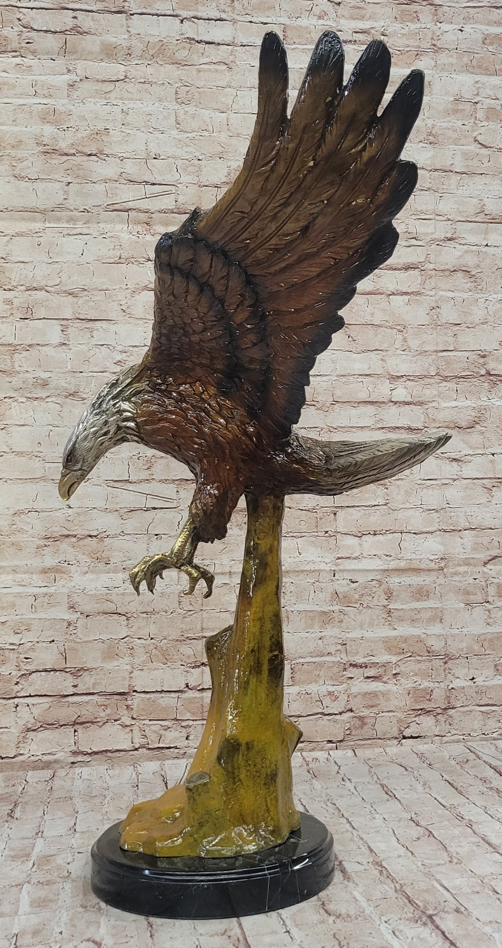 Multi Color Patina American Bald Eagle Bronze 32" x 26"