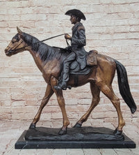 WILL ROGERS Bronze Statue Sculpture Frederic Remington Western Cowboy 23" x 23"