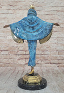 Julius Erte Art Deco Bronze Showgirl Sculpture Glazed Patina 19" x 15"