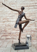 Bronze Art Deco Dancer Sculpture – Numbered Signed Ballerina