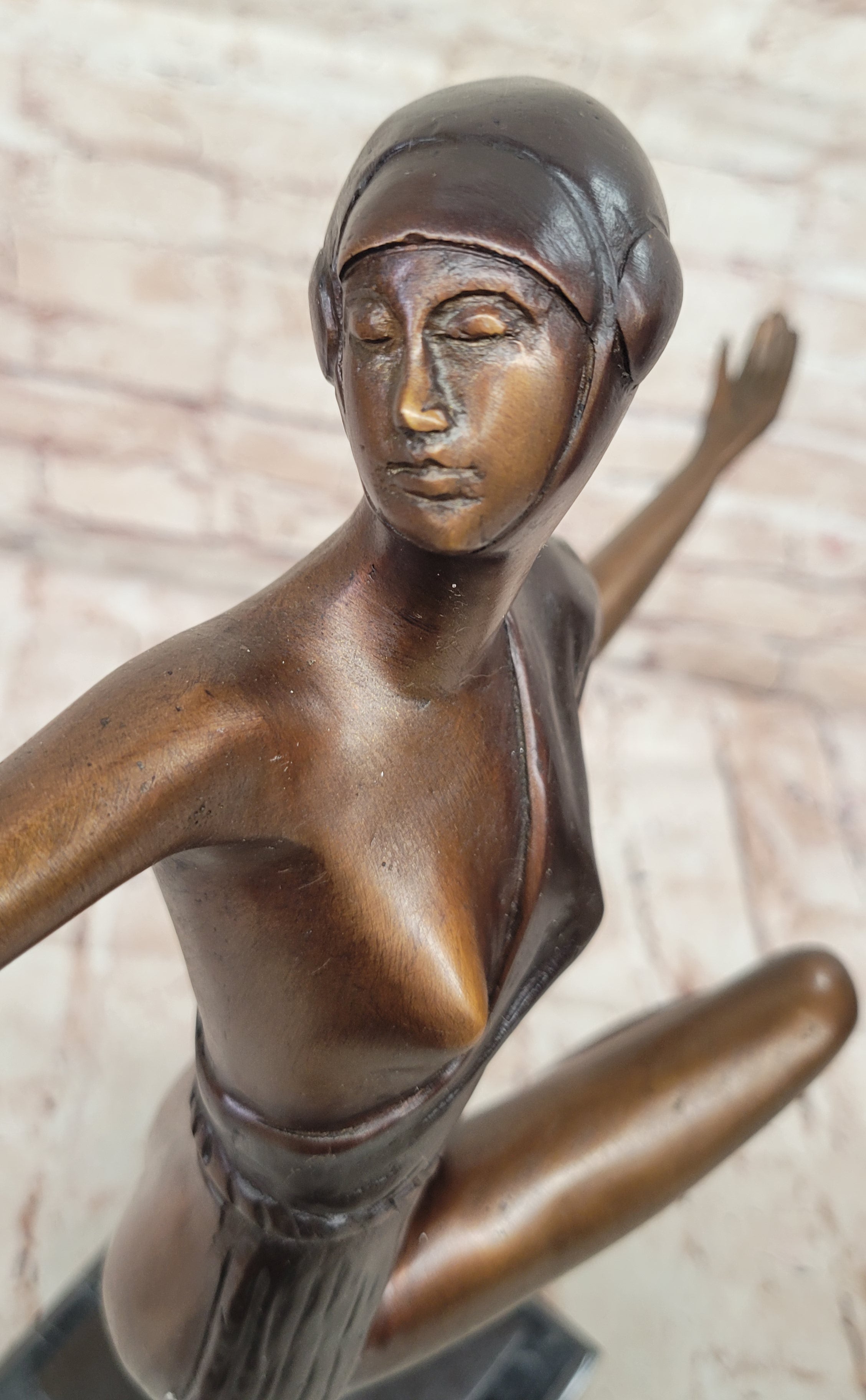 Bronze Art Deco Dancer Sculpture – Numbered Signed Ballerina