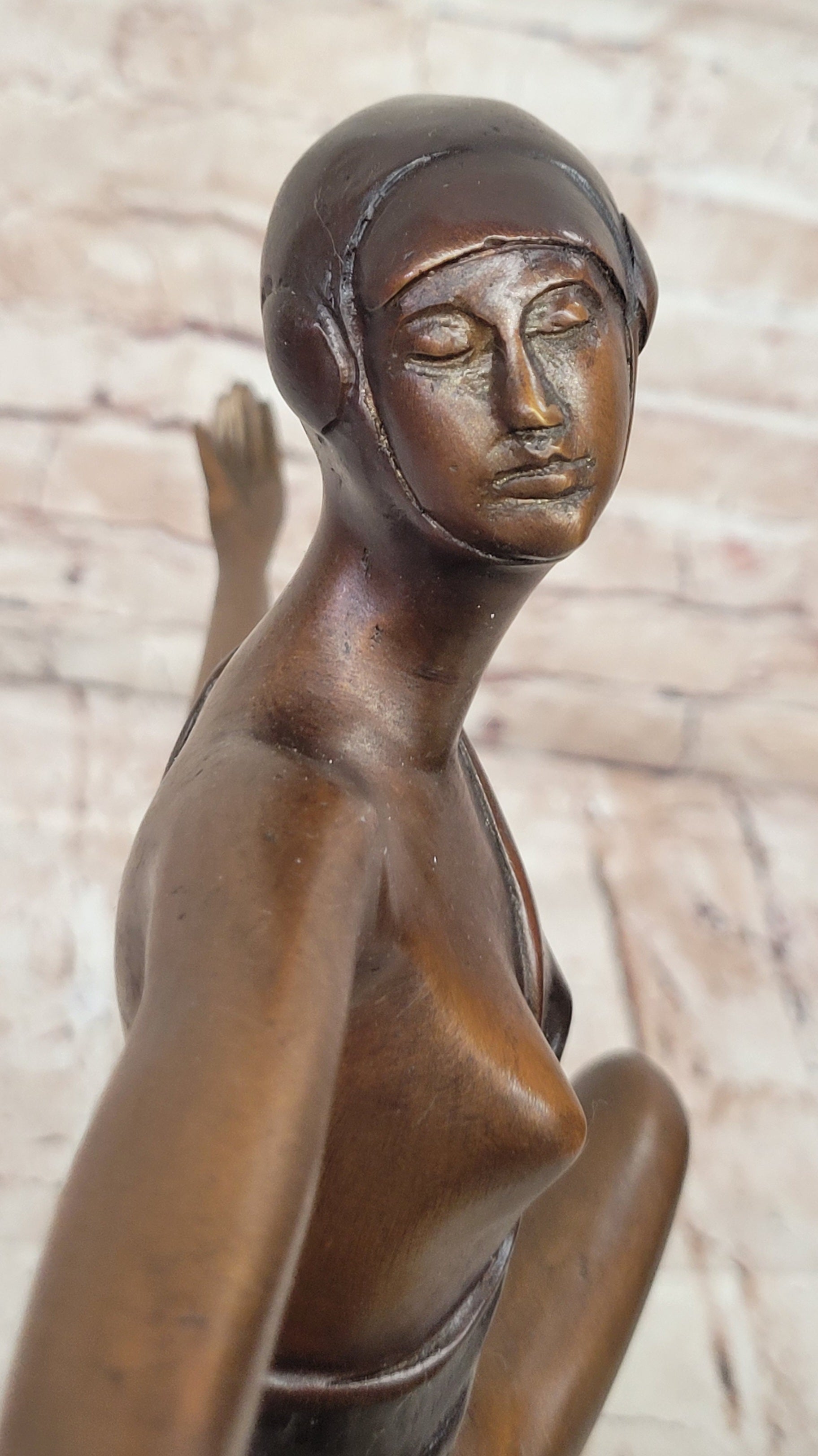 Bronze Art Deco Dancer Sculpture – Numbered Signed Ballerina