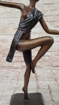 Bronze Art Deco Dancer Sculpture – Numbered Signed Ballerina